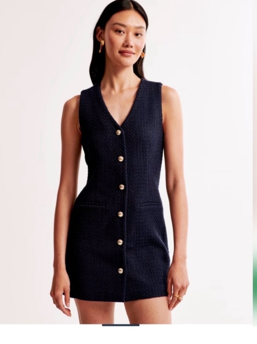 Abercrombie Black Tweed Mini Dress